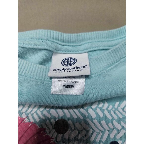 Simply Southern Long Sleeve "Me? Sarcastic? Never Y'all" Pink Ostrich Emu Sz M - Picture 4 of 7